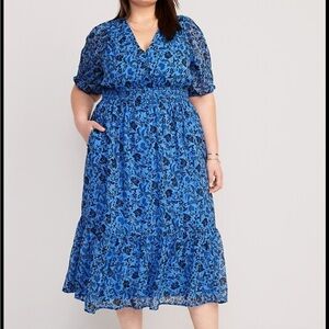 Old Navy Blue Tiered Ruffled Sundress